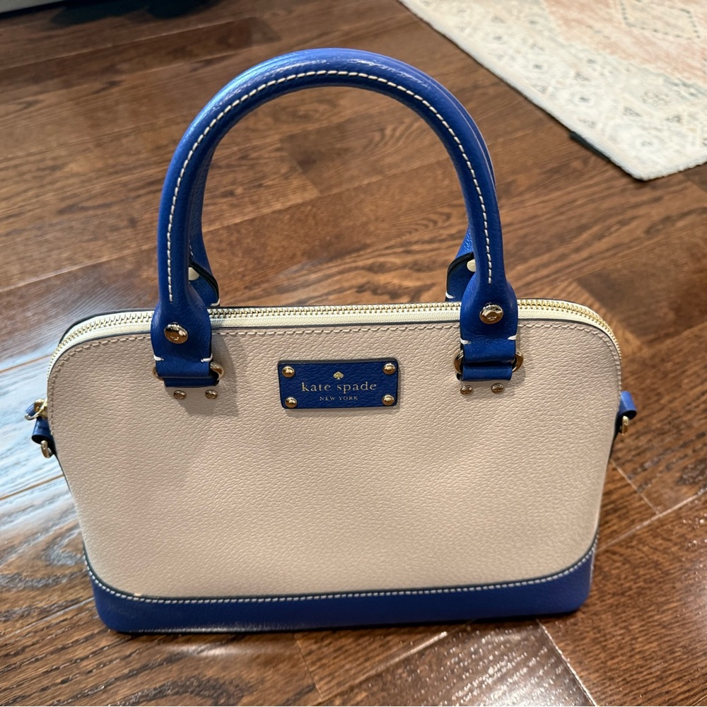 Kate Spade Blue and Cream Satchel - Picture 2 of 5